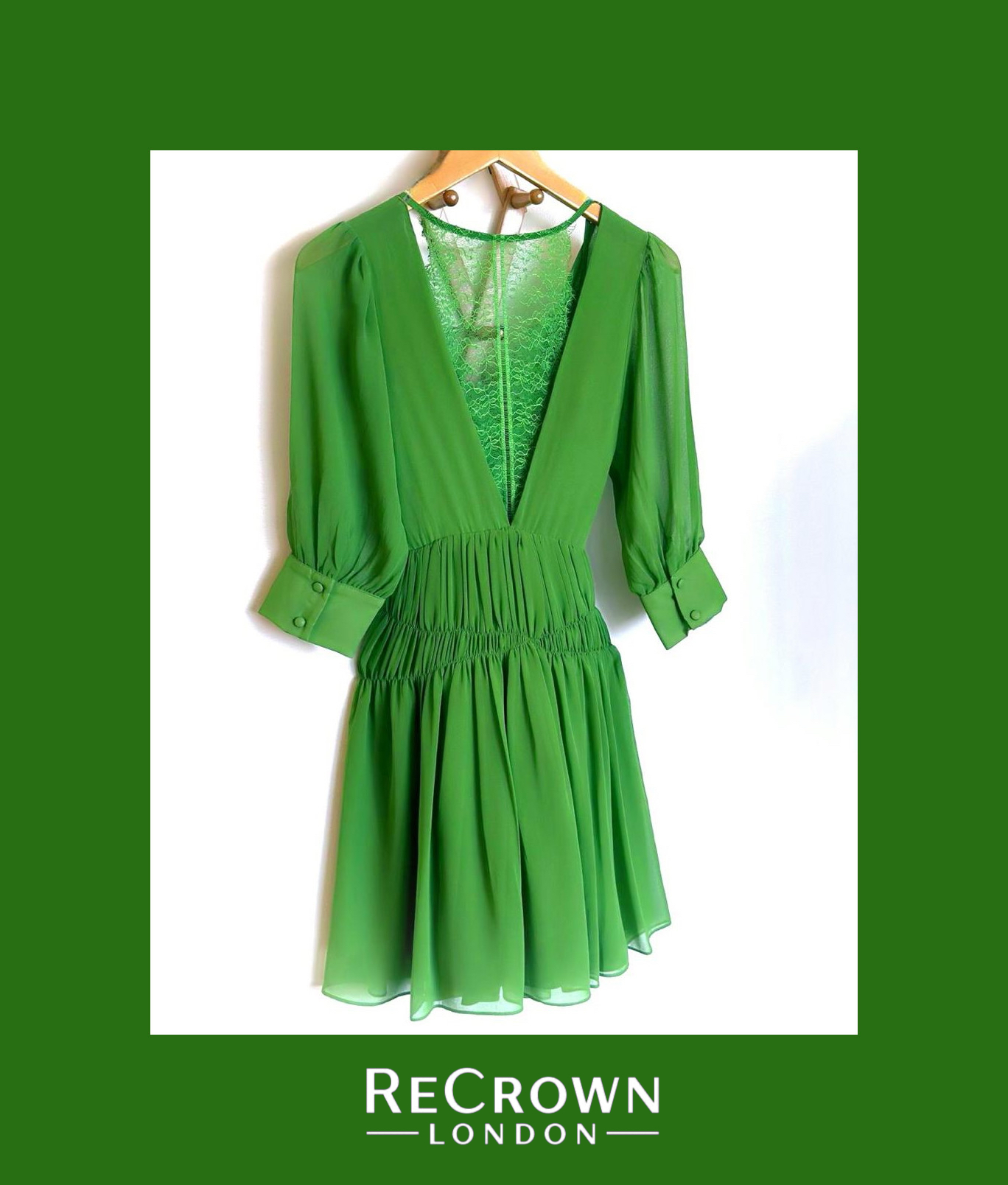 Emerald Green Midi Dress