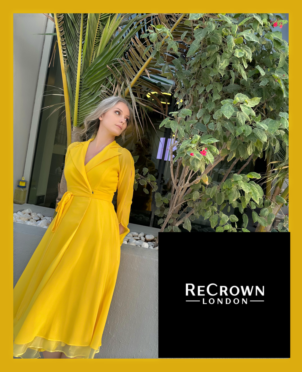 Yellow Flowing Midi Dress