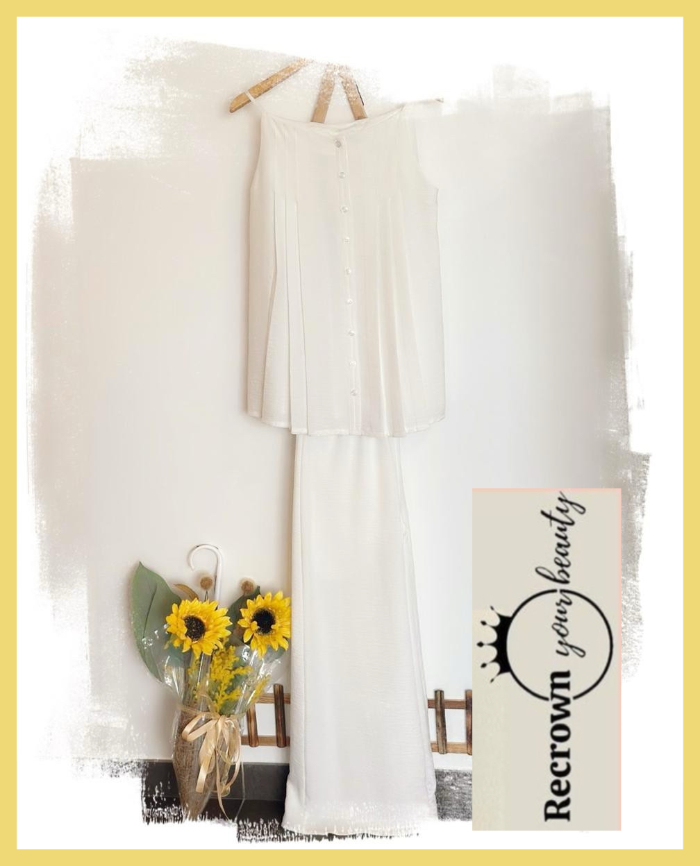 Be Relax White Sleeveless Top