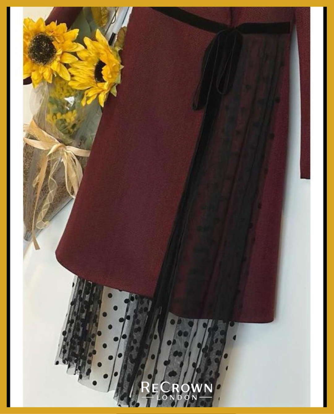 Burgundy Blazer Coat Dress