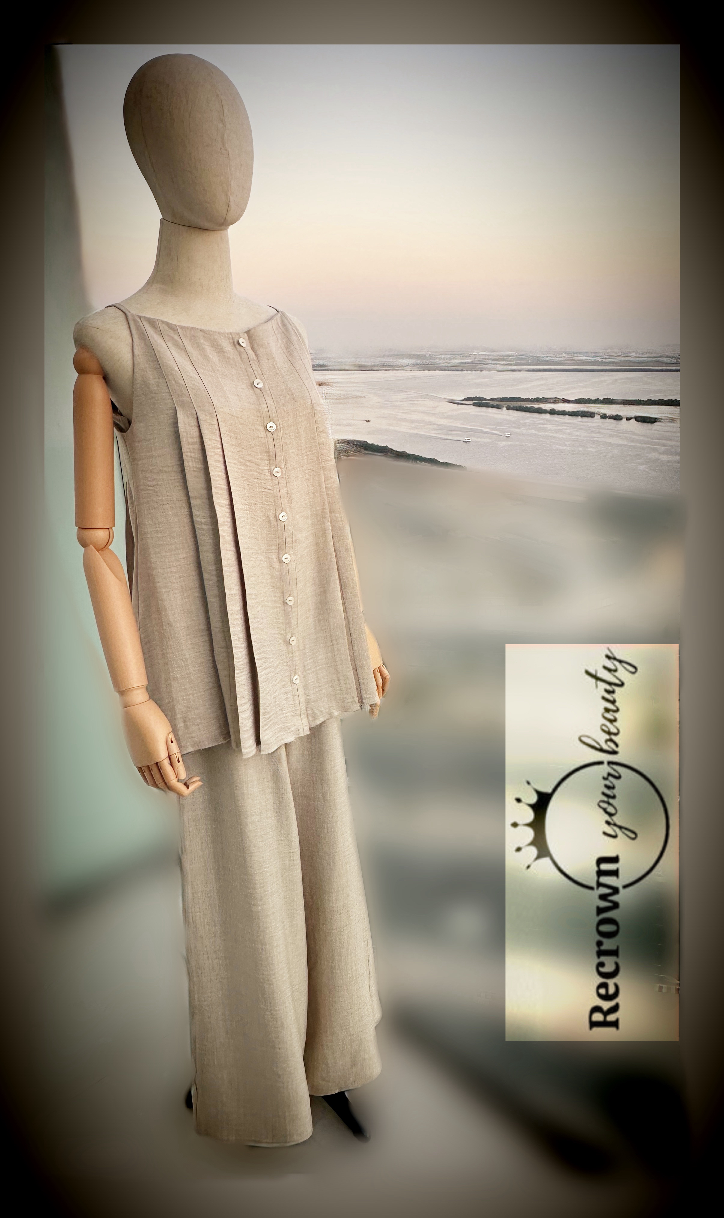 Elegant Beige Linen Set