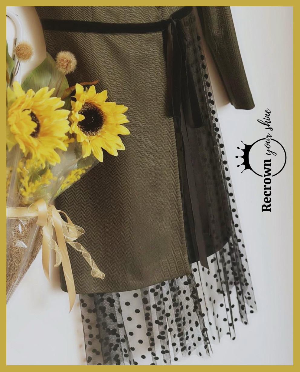 Olive Green Blazer Dress Coat