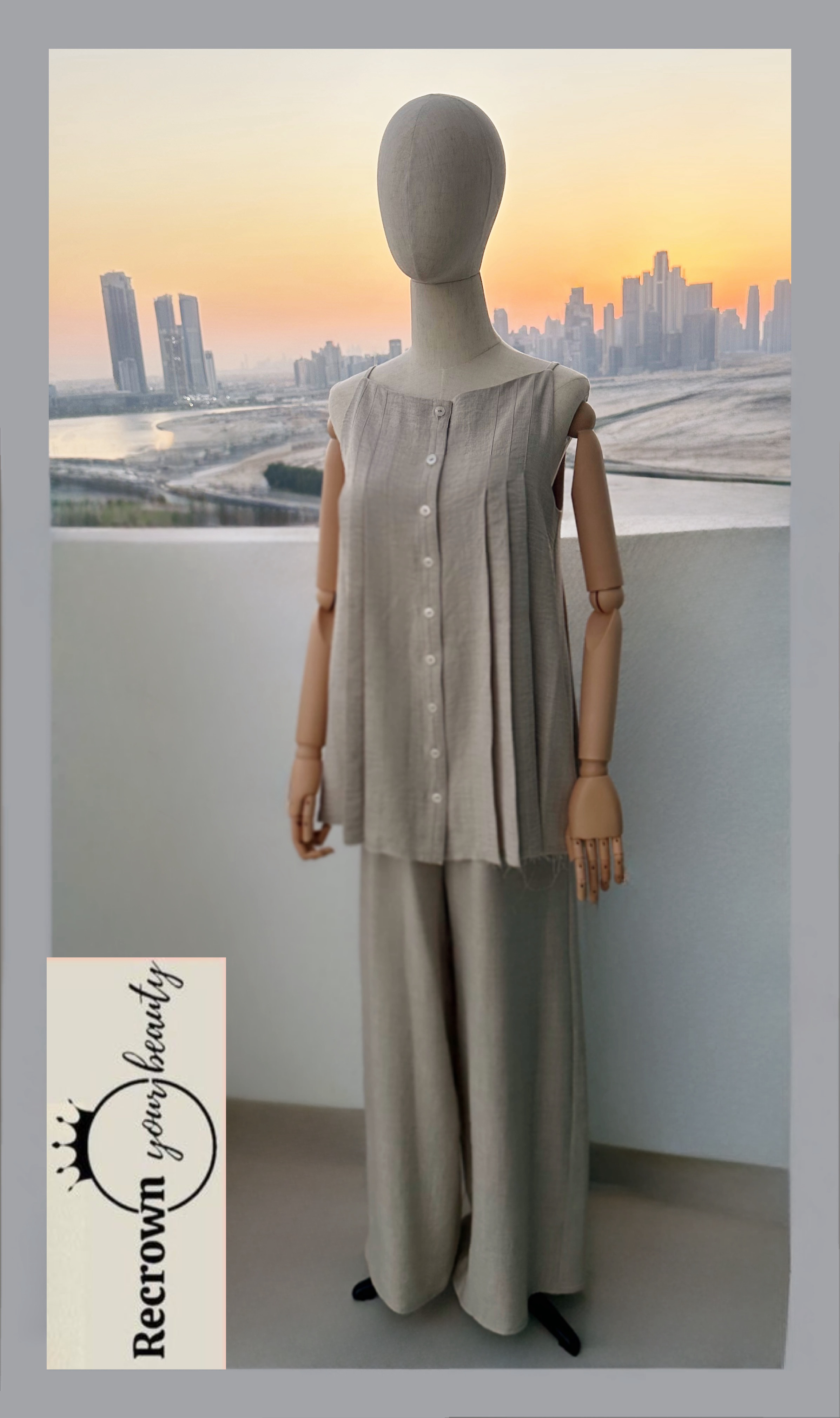 Elegant Beige Linen Set