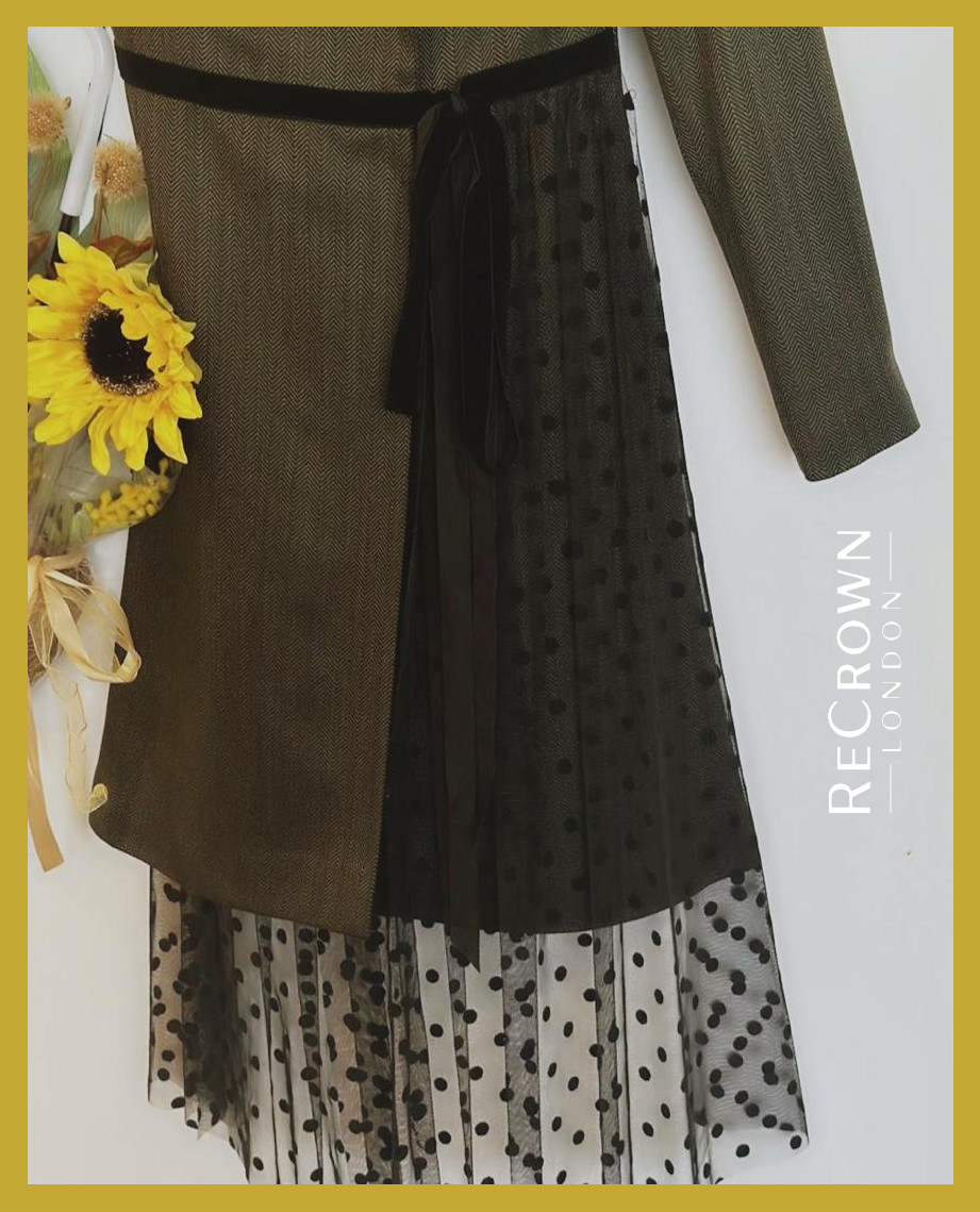 Olive Green Blazer Dress Coat