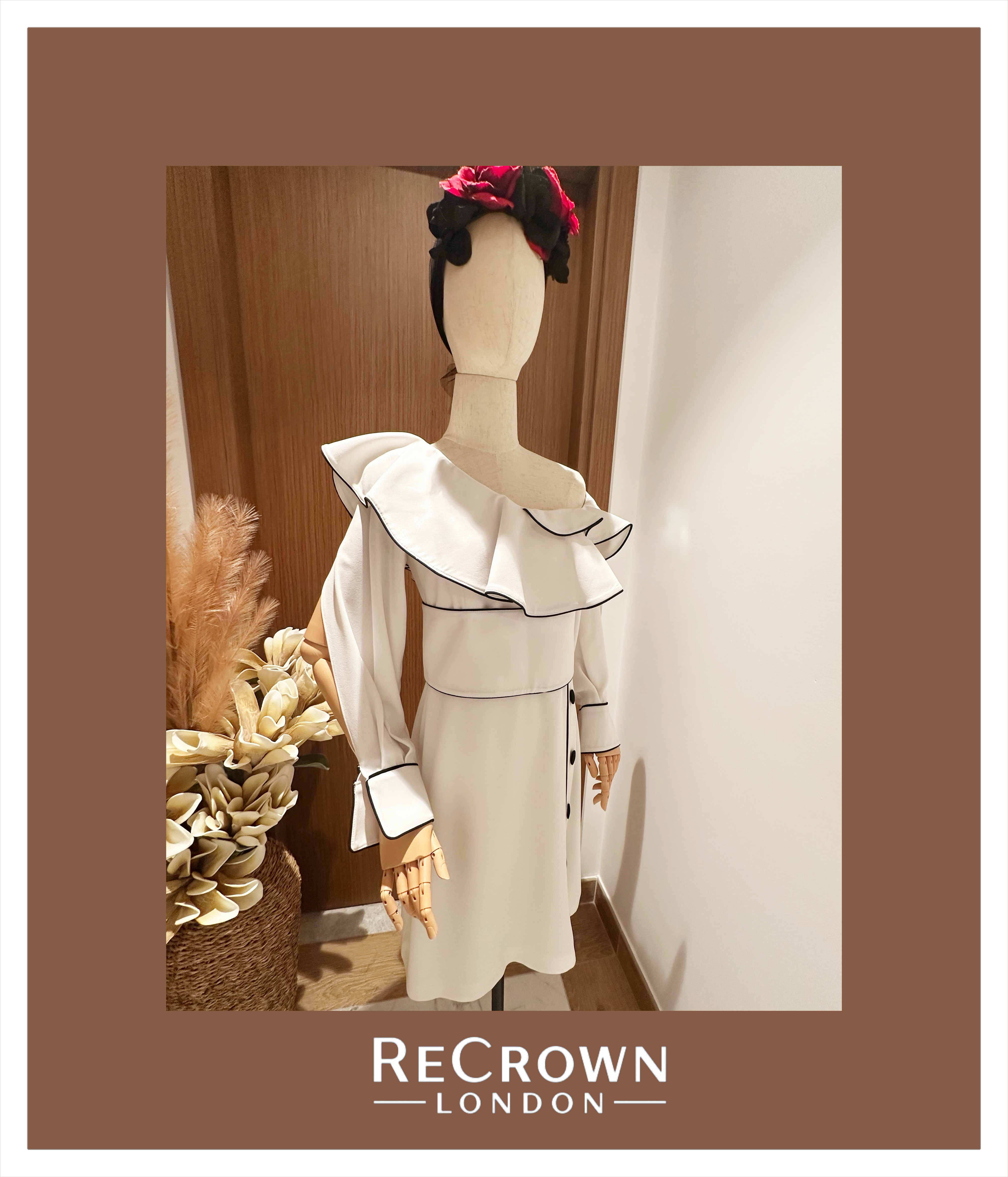 Elegant White Ruffle Dress