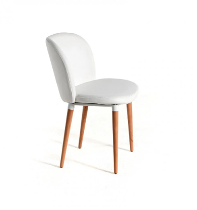 ASIENTO CON PATAS DE MADERA LUSTRADA.