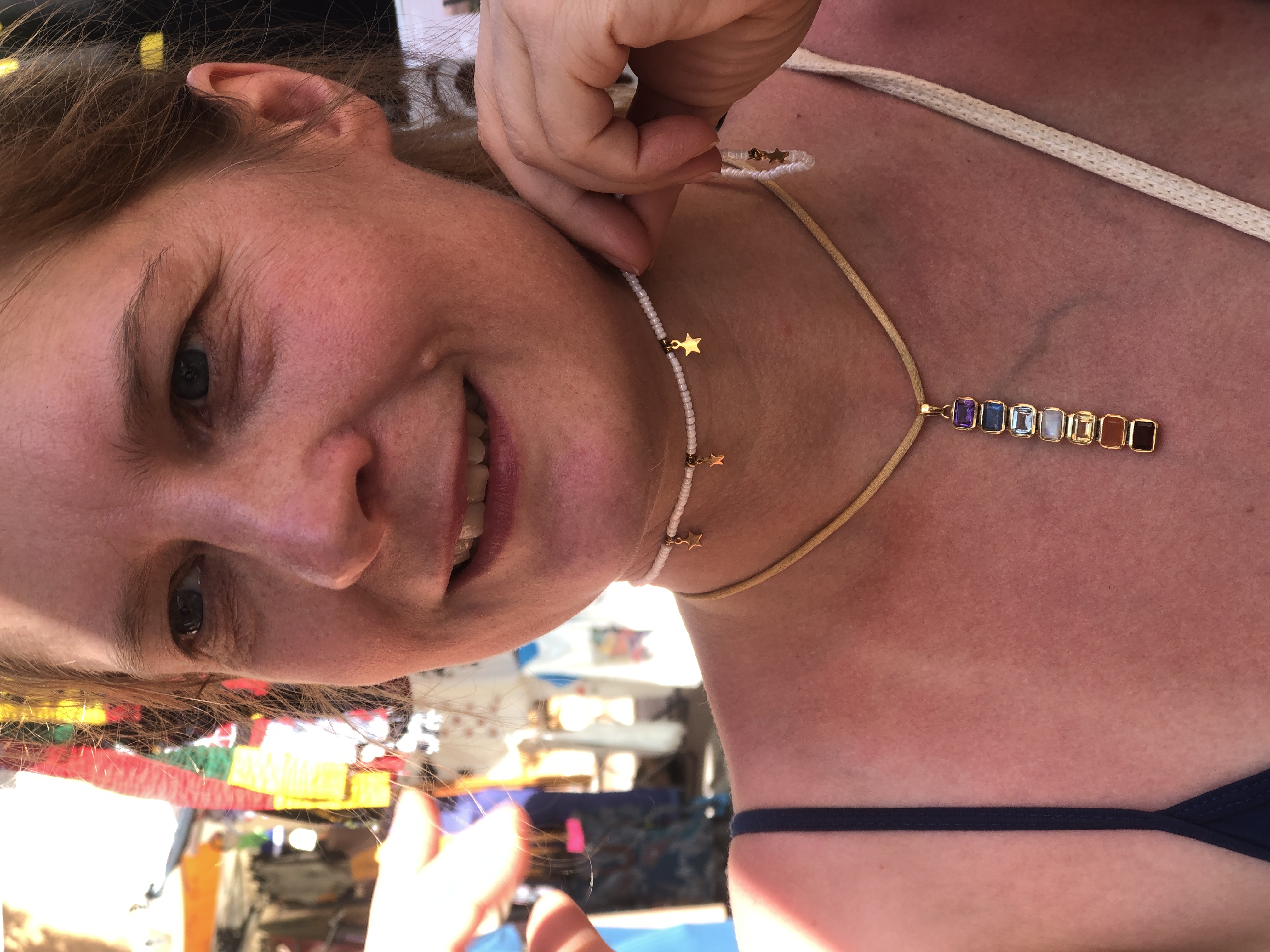 7 CHAKRAS GEMSTONES Pendant.  Necklace