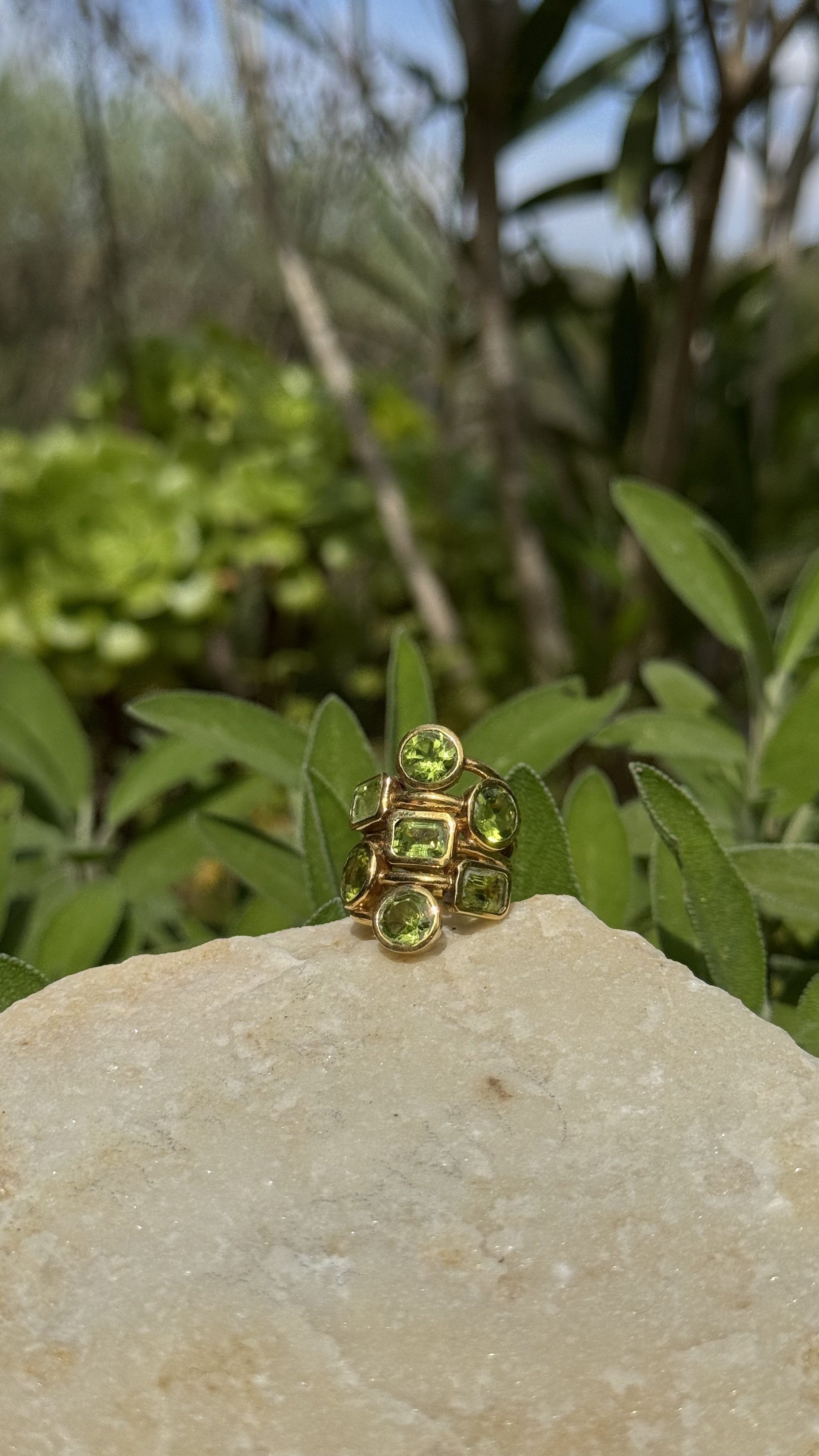 Peridot 7 magic sisters ring 