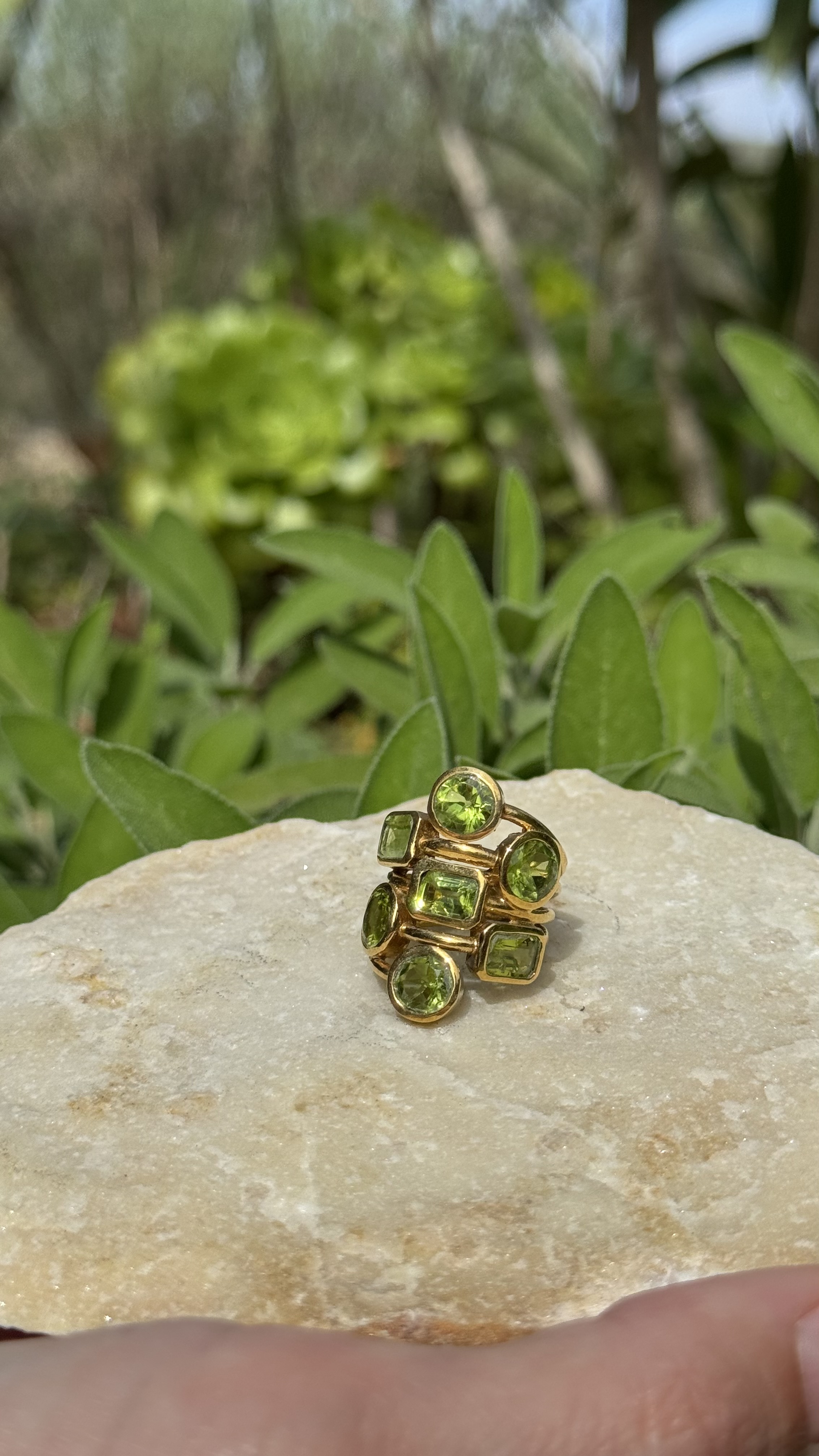 Peridot 7 magic sisters ring 