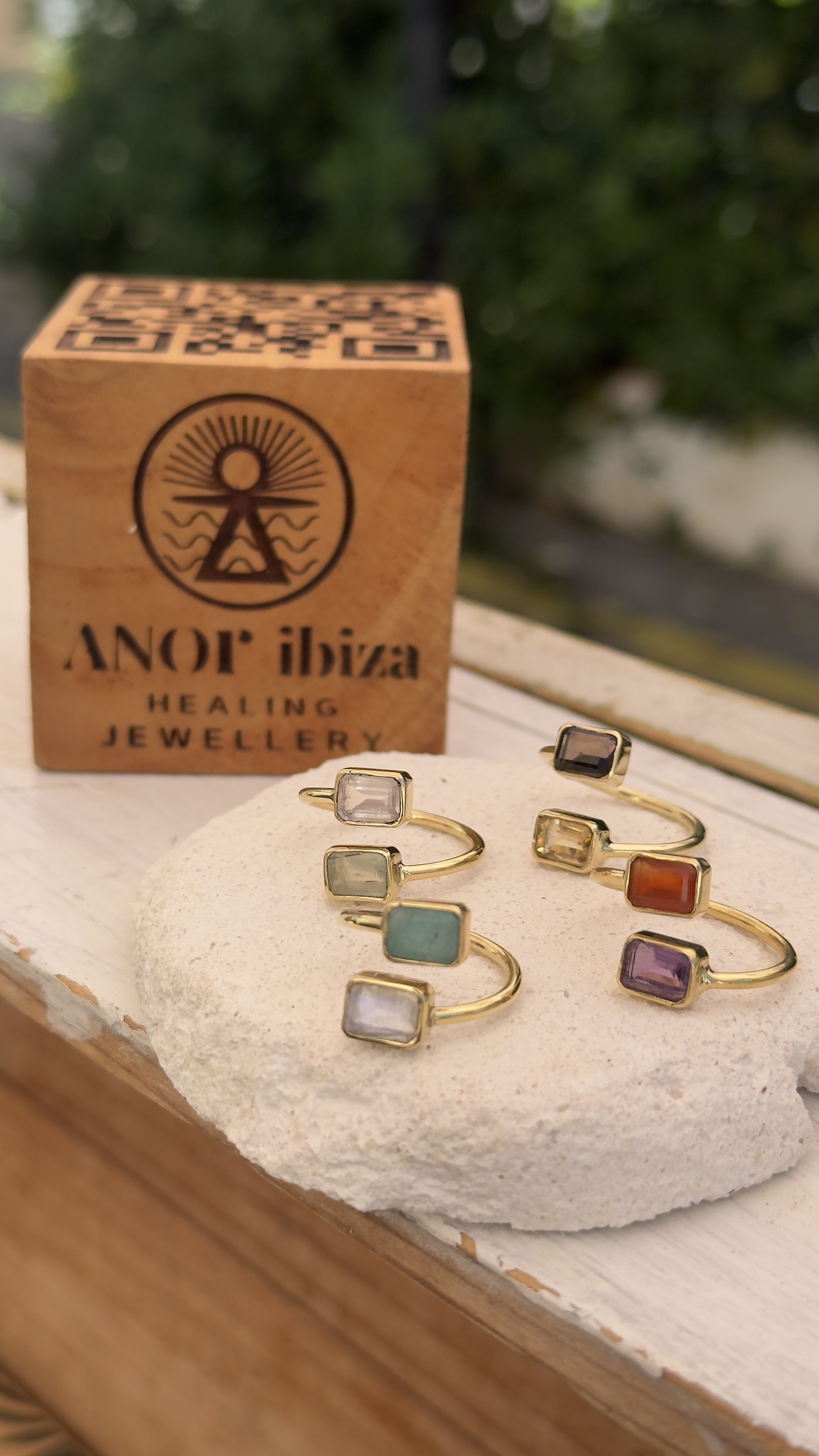 Gemstone Adjustable Ring
