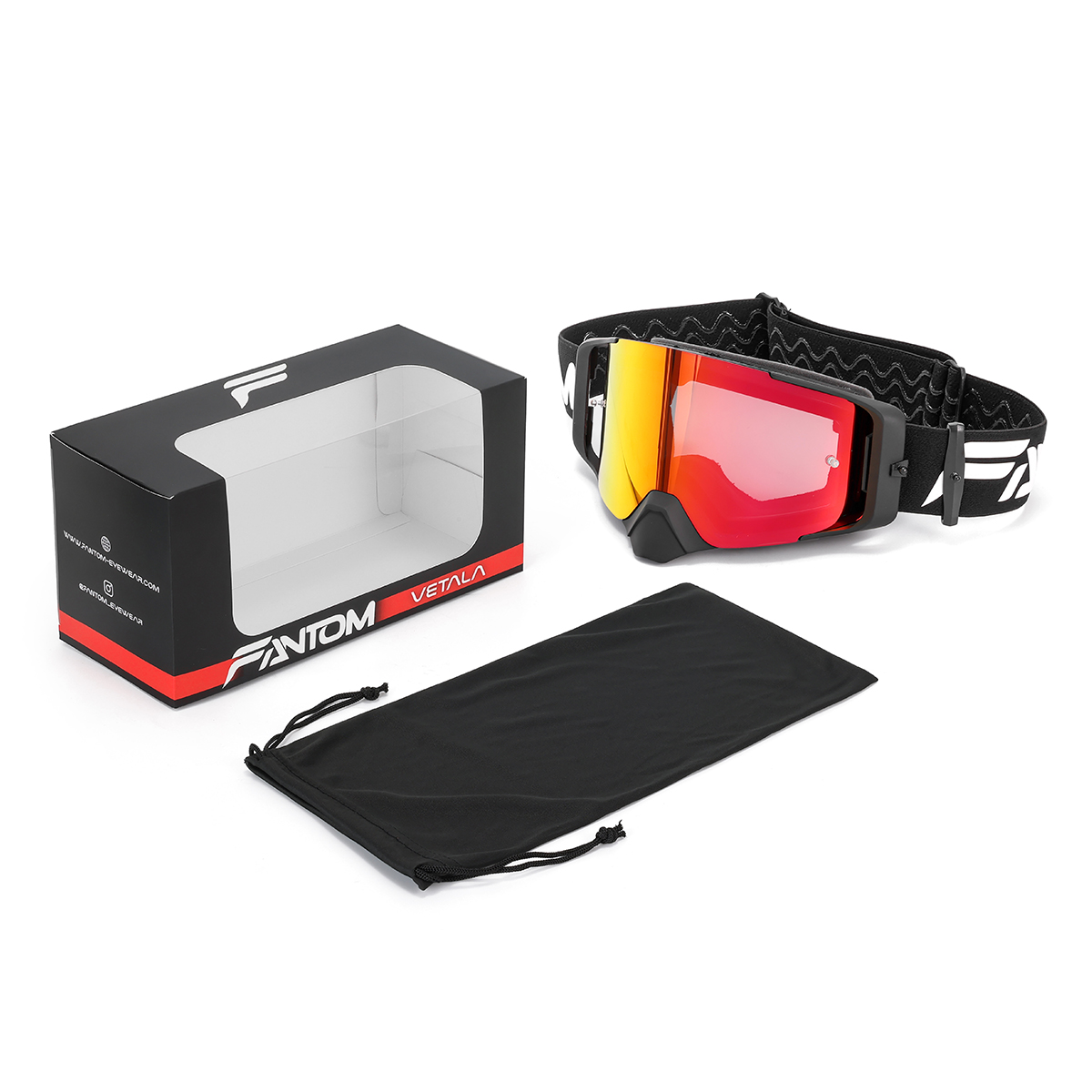 Masque Fantom VETALA magnétique Black / Red