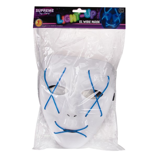 LED Blue EL Wire Mask 