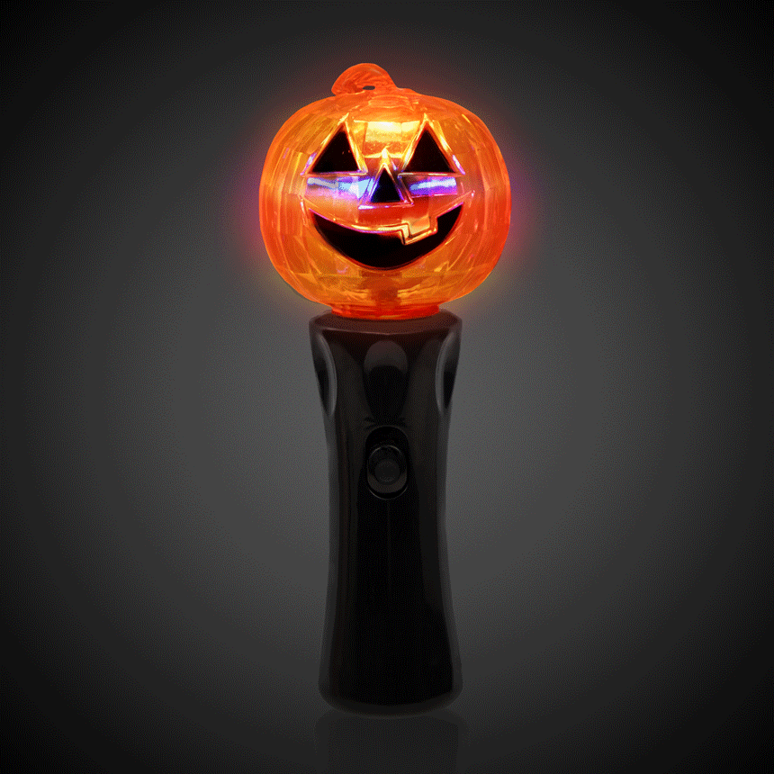 LED Pumpkin & Ghost Spinner Wands Assortment