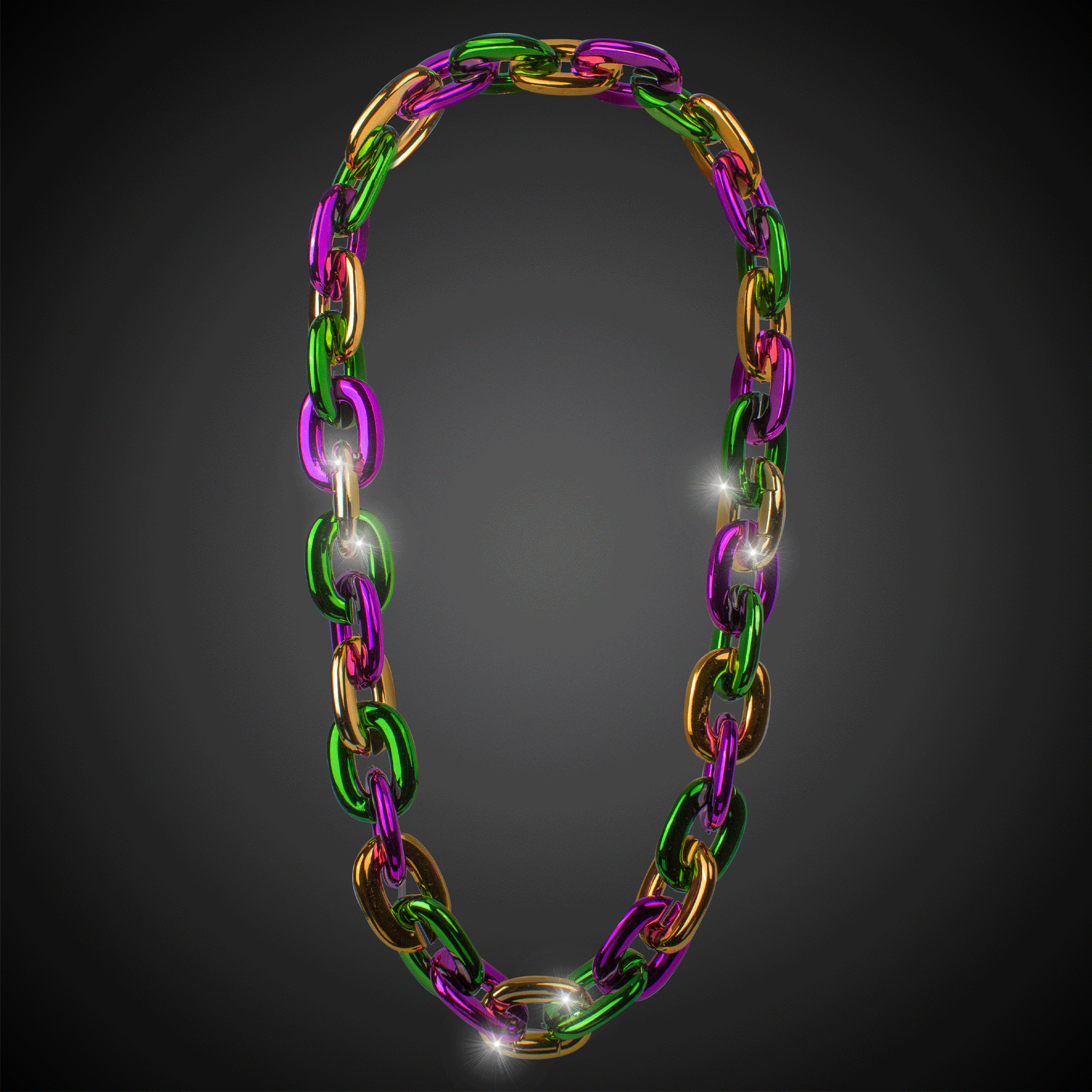 LED Chain Link Necklace 