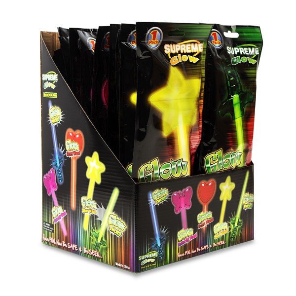 Glow Wands & Swords Retail Counter Display 