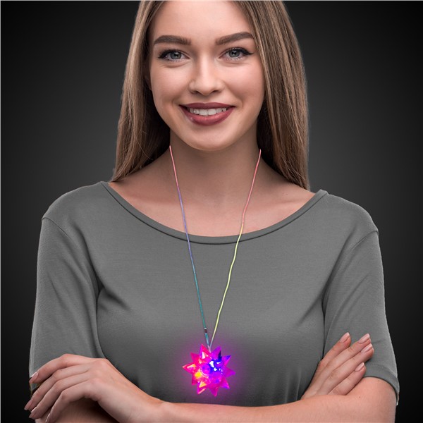 LED Crystal Star Necklaces 