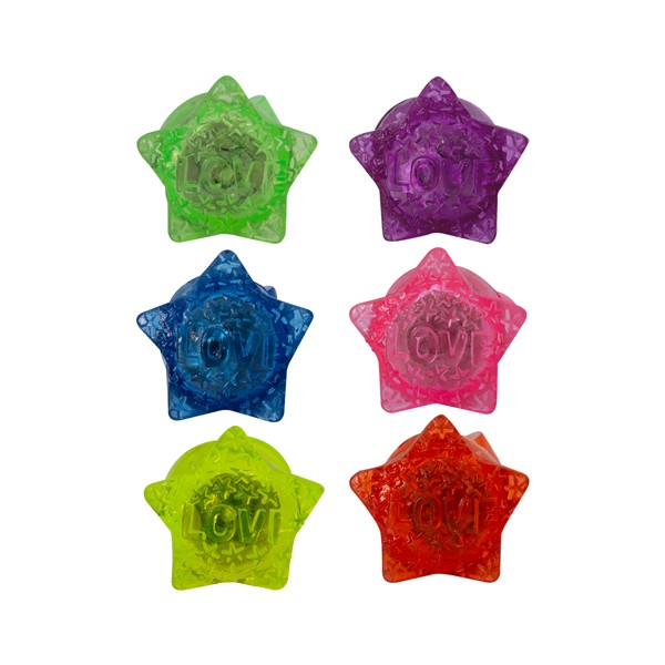 LED Love Star Jelly Rings