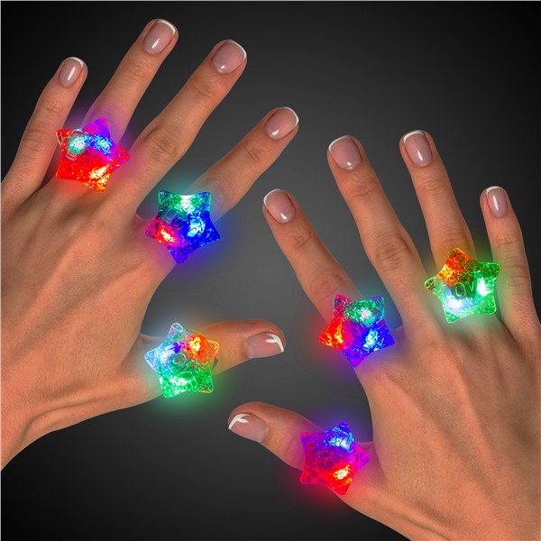 LED Love Star Jelly Rings