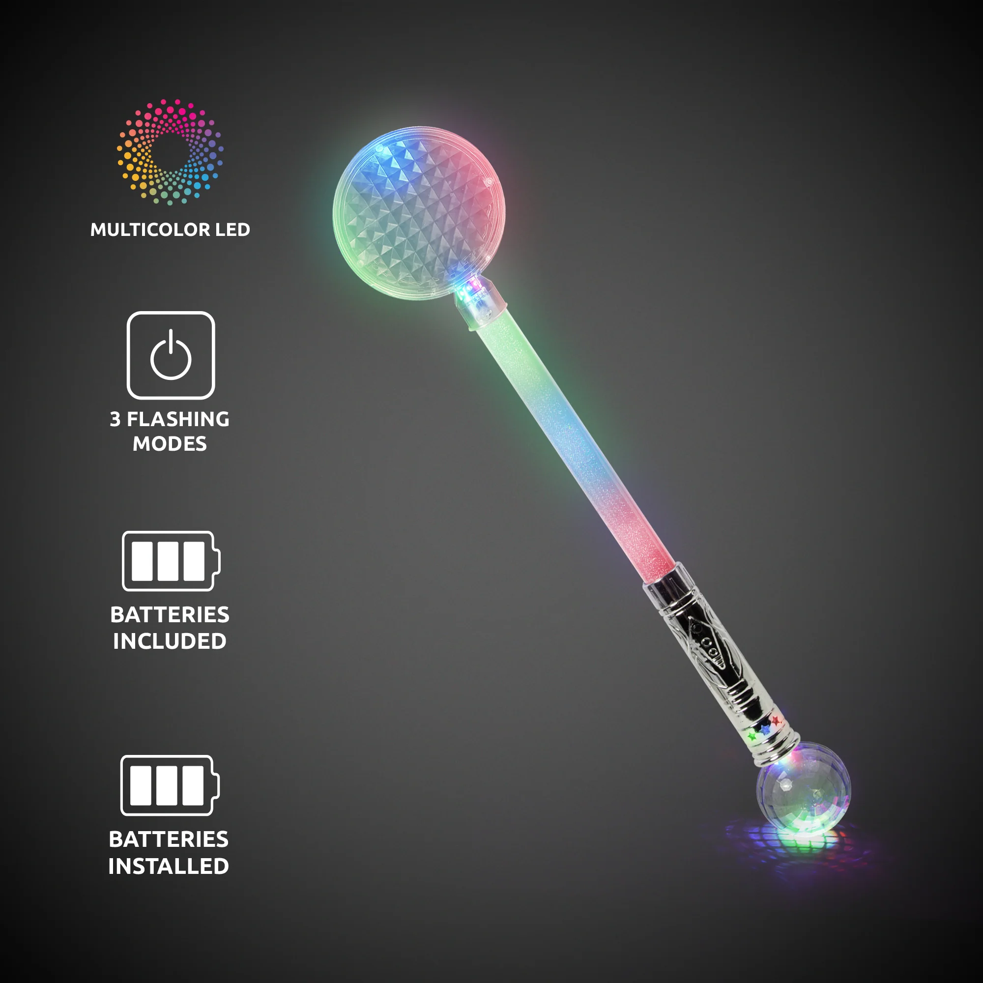 LED Jumbo Circle Prism Wand 