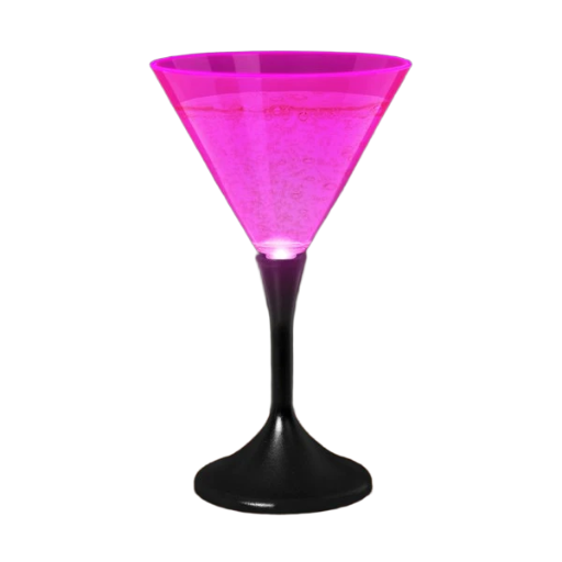 LED Neon 7 oz. Martini Glass 