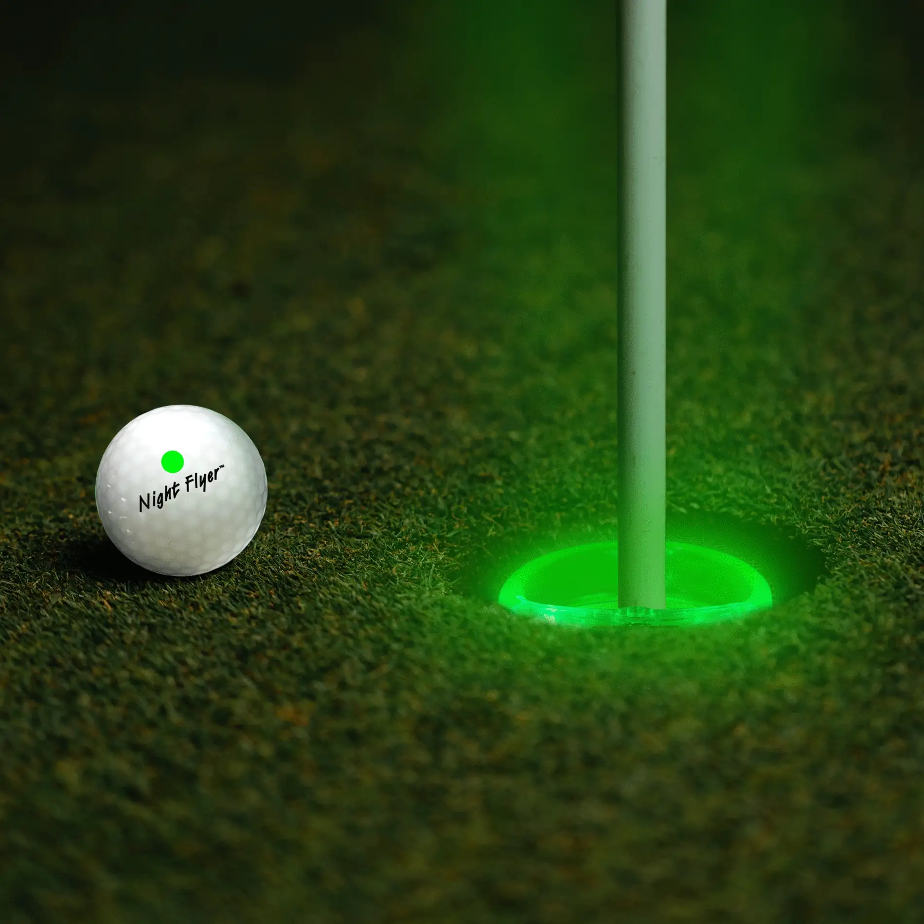 LED Green Golf Cup Rings 