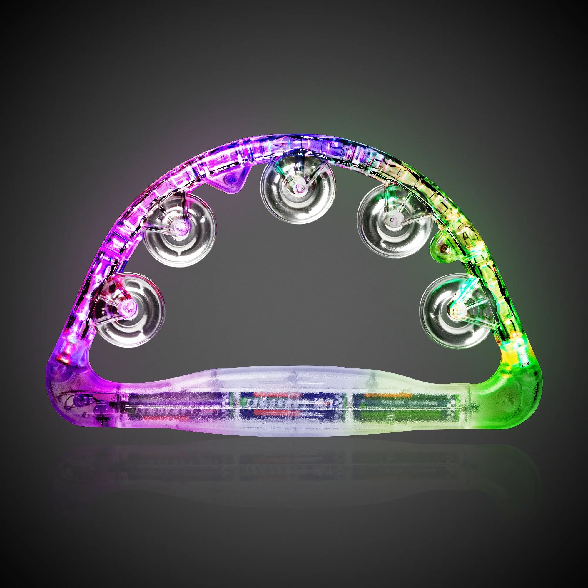 LED Clear Tambourine 