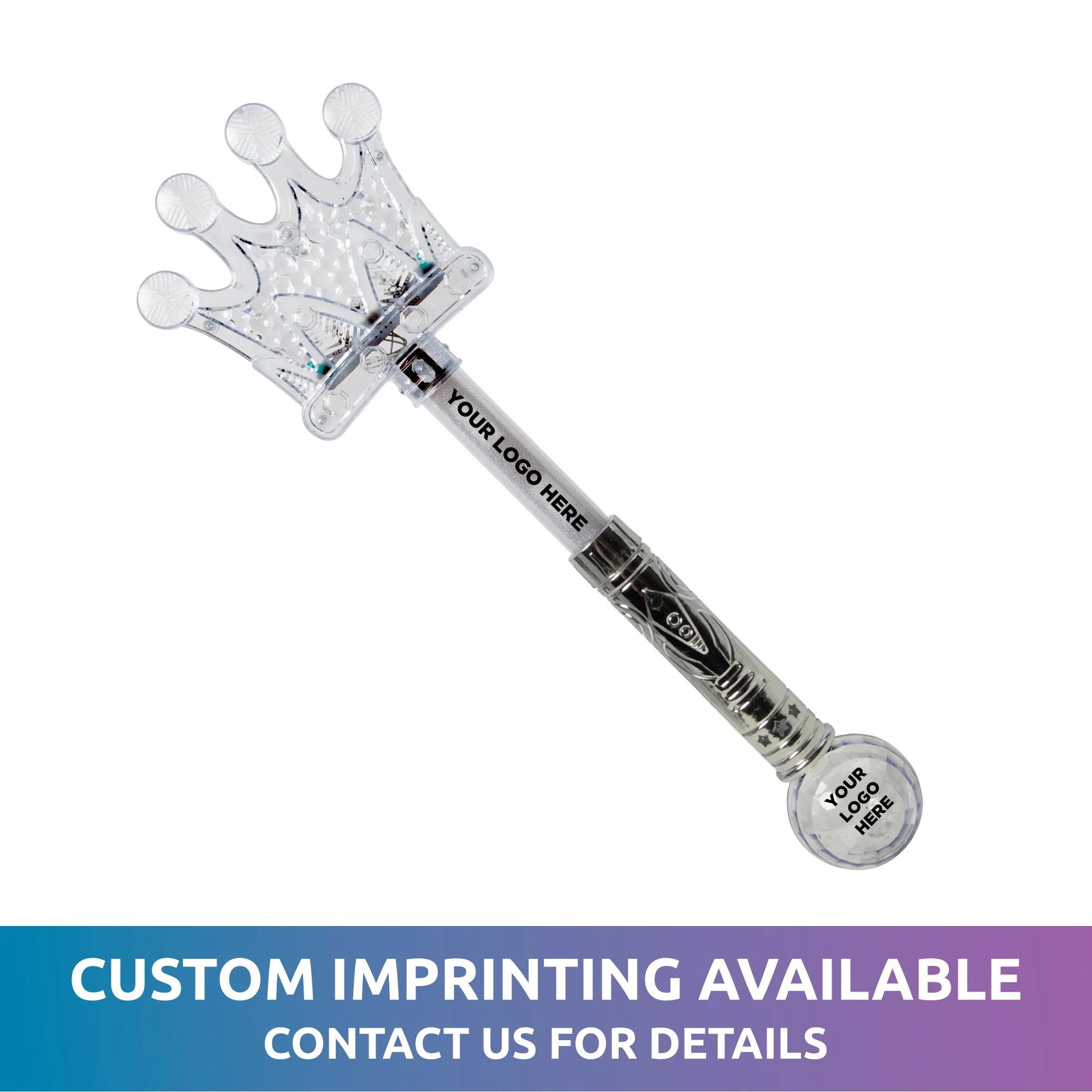 LED Silver Crown Wand 