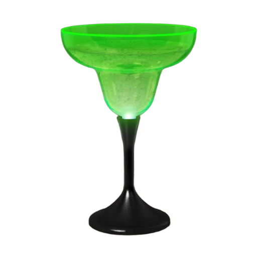 Neon LED 10 oz. Margarita Glass