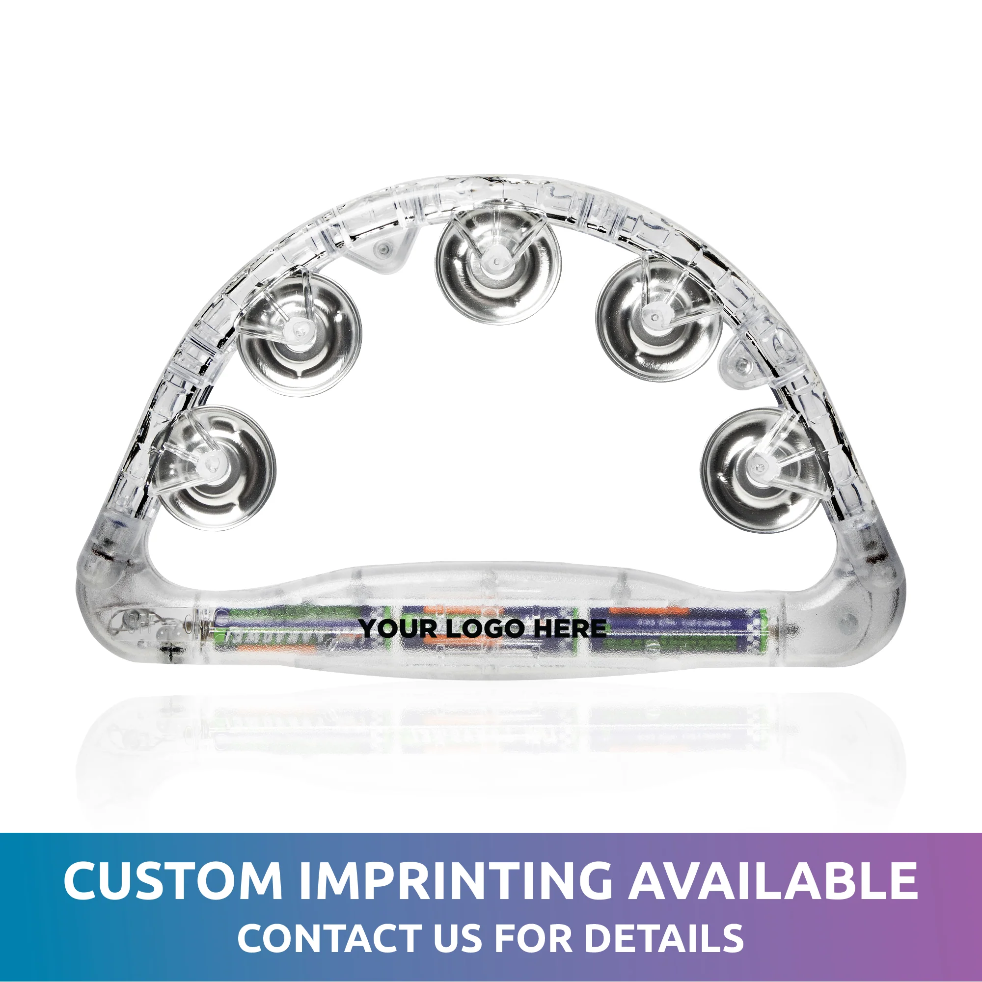 LED Clear Tambourine 