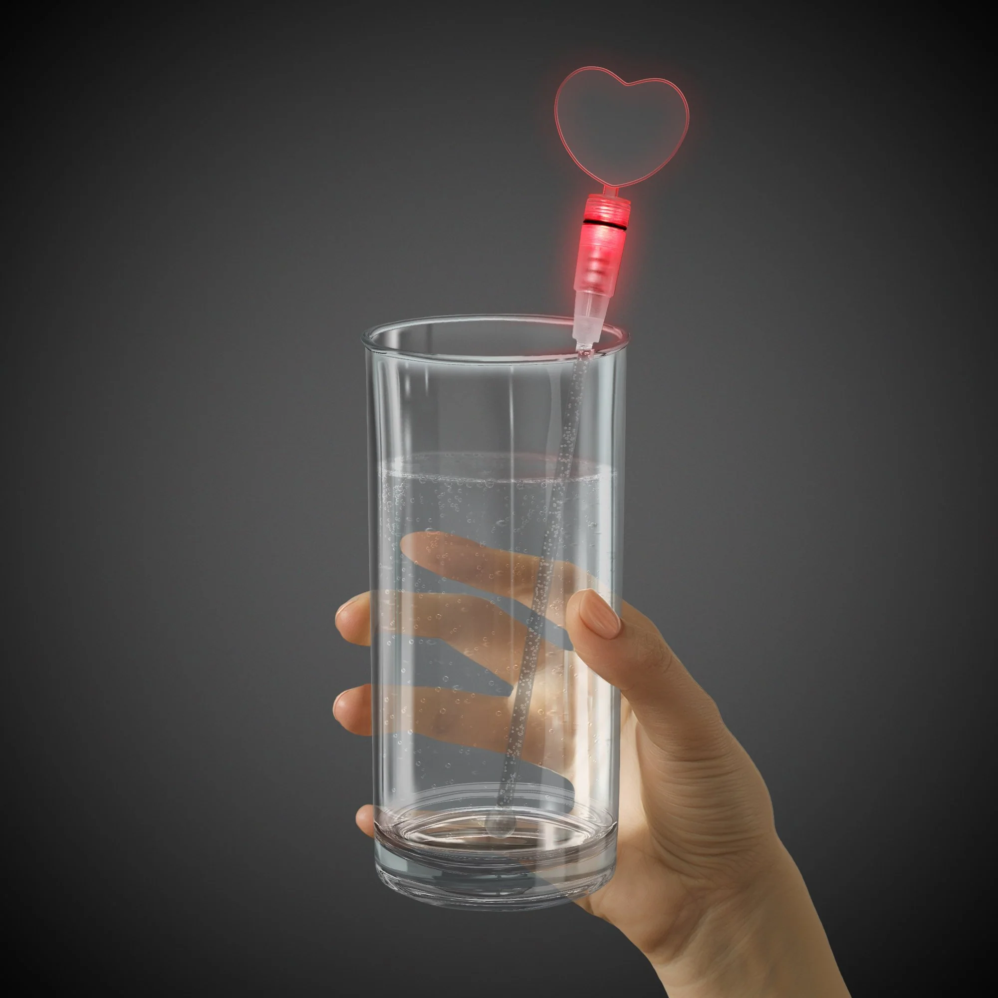 LED Red Heart Cocktail Stirrer 