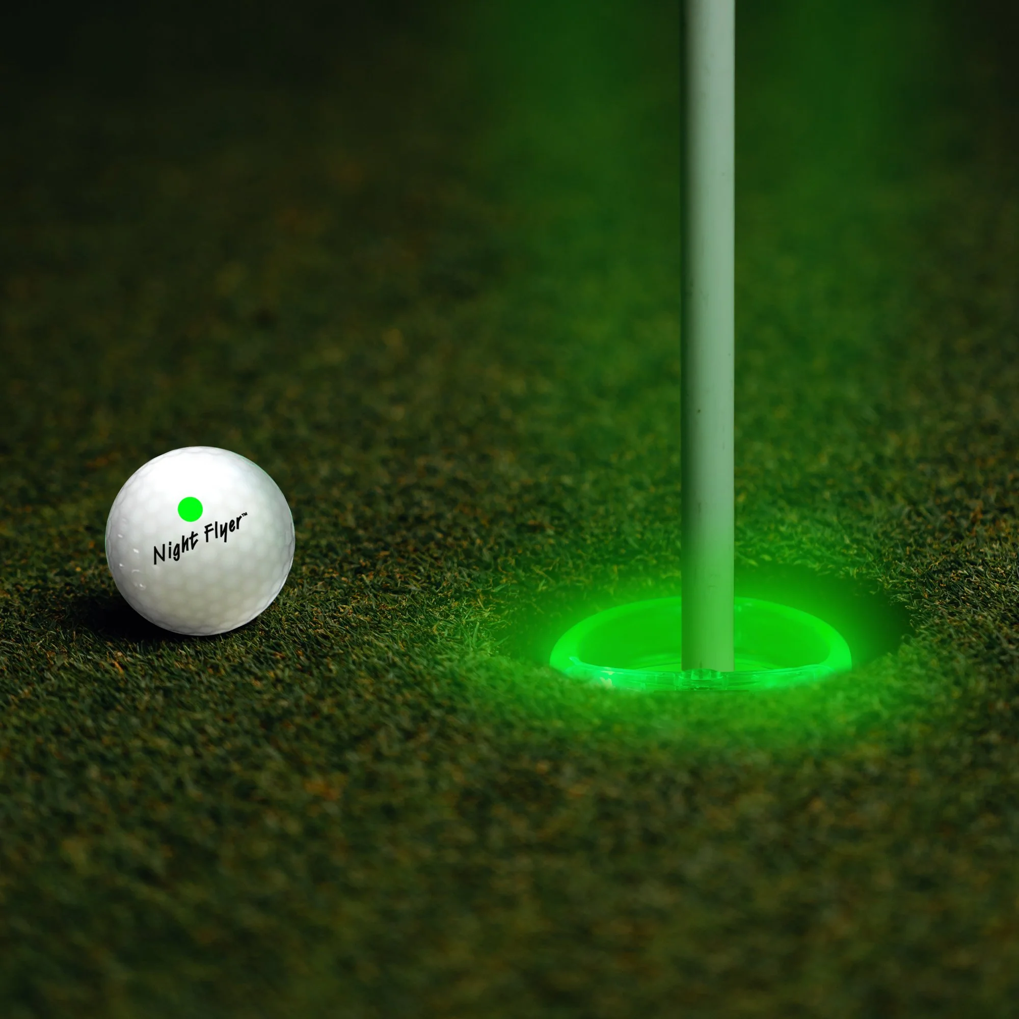 LED Green Golf Cup Rings 
