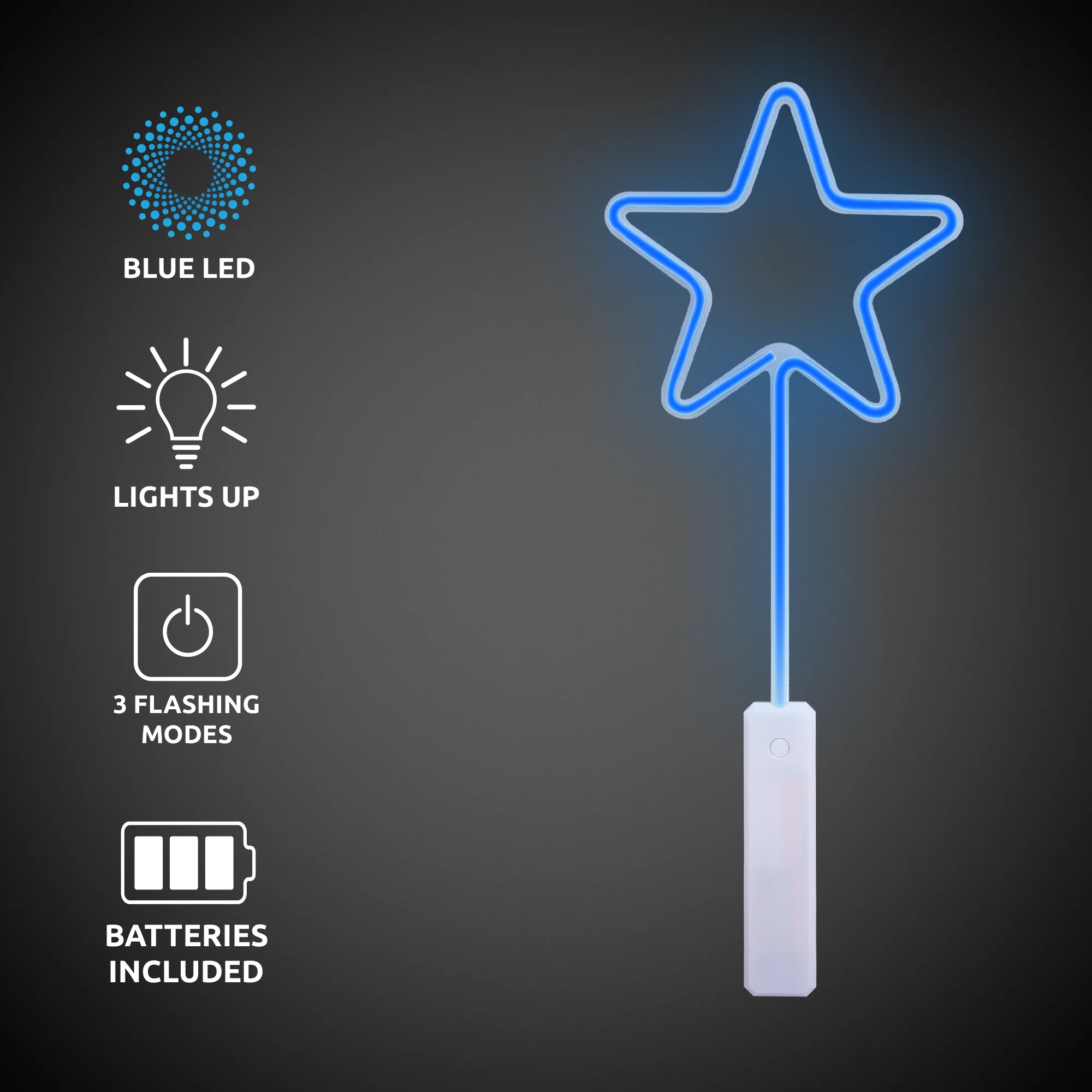 LED Blue Star Wand 
