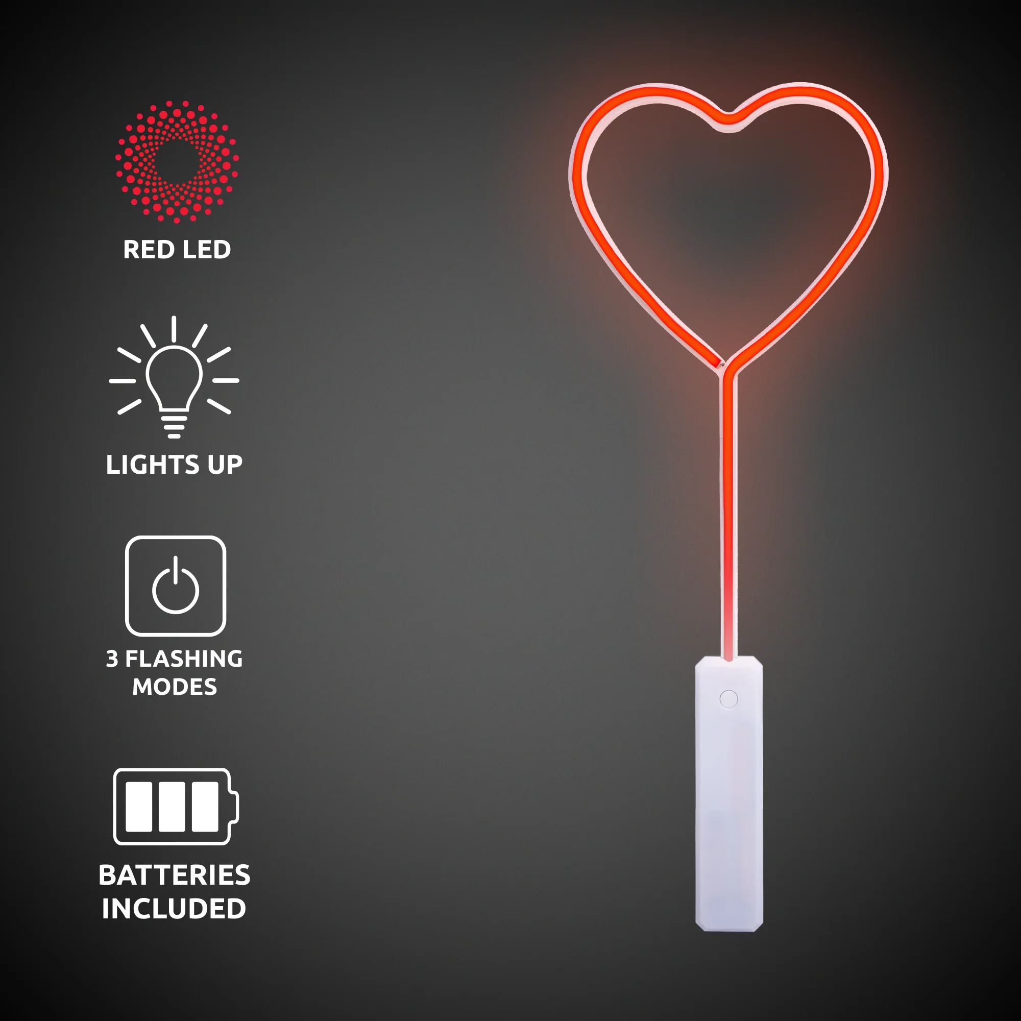 LED Red Heart Wand