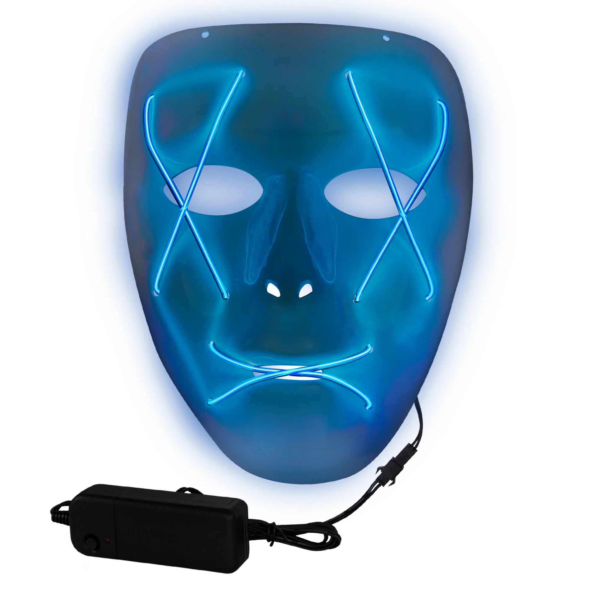LED Blue EL Wire Mask 