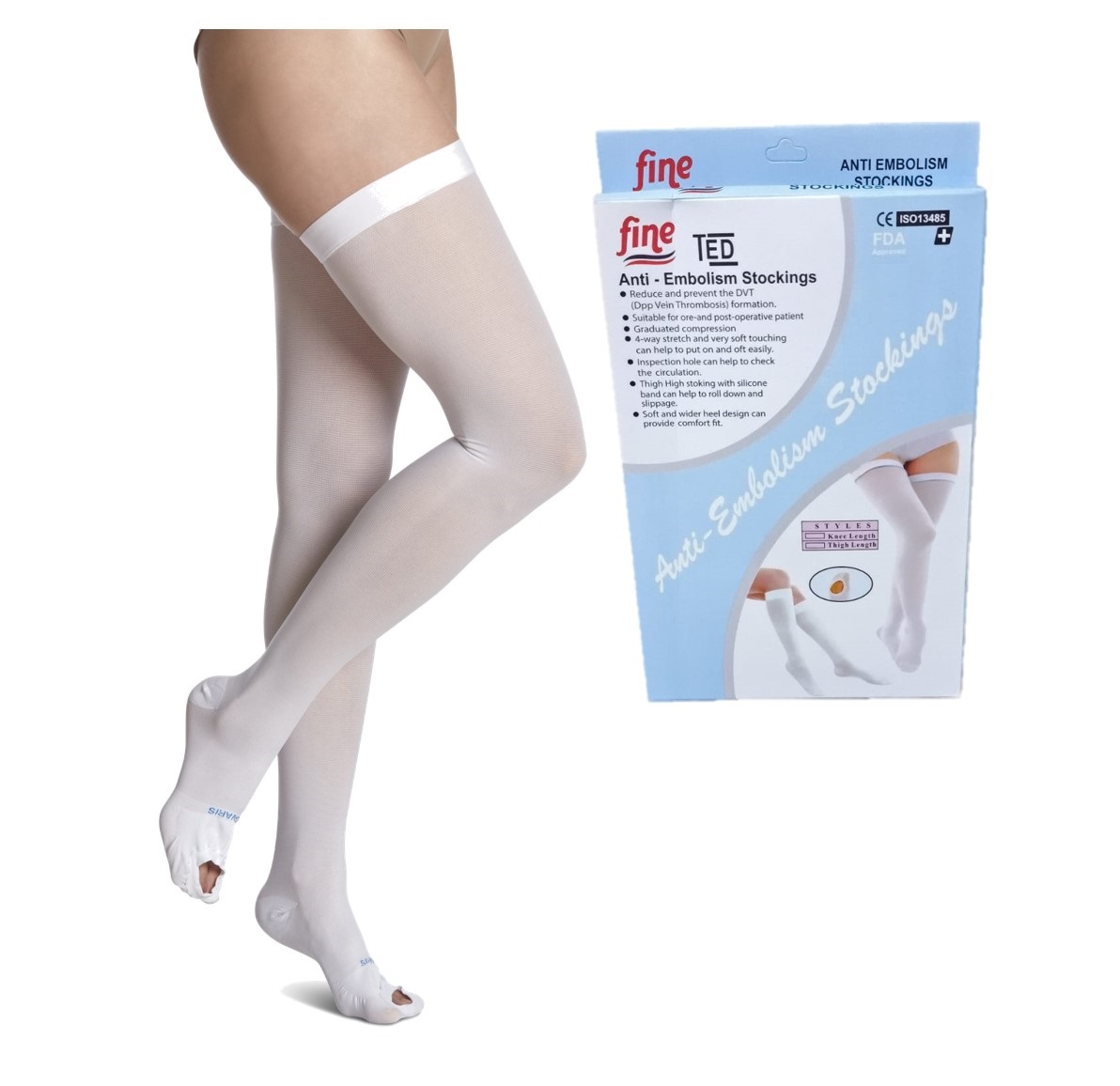 Anti-Embolism Stockings Thigh Length Stockings Medical Compression for Deep Vein Thrombosis (DVT)