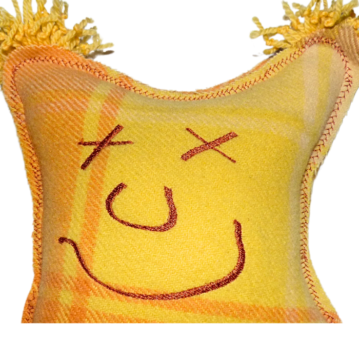 Cuddle Monster orange Large with fluffy hair