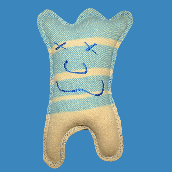 Cuddle Monster blue stripe Large