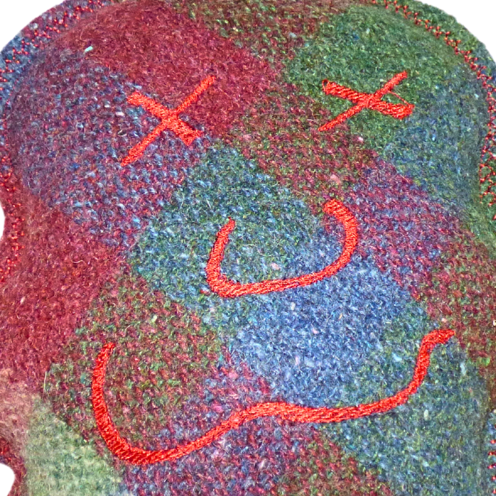 Cuddle Monster, red, blue & green medium 