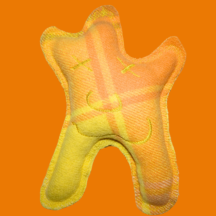 Cuddle Monster, orange stripe medium 