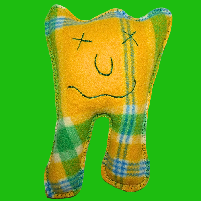 Cuddle Monster yellow & green with Large