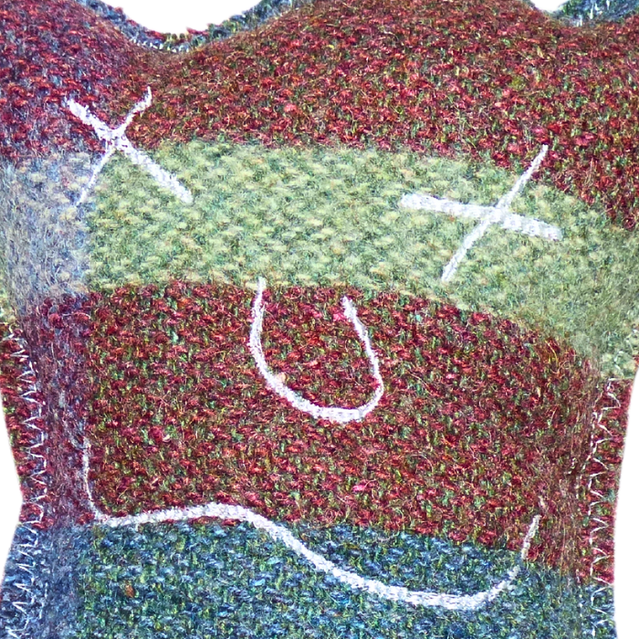 Cuddle Monster red, blue & green Large 
