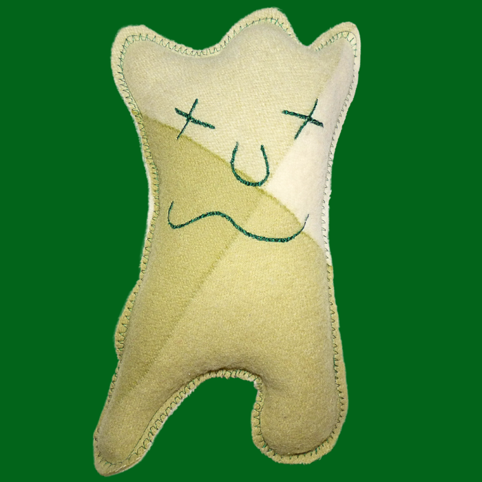 Cuddle Monster green & cream Large 