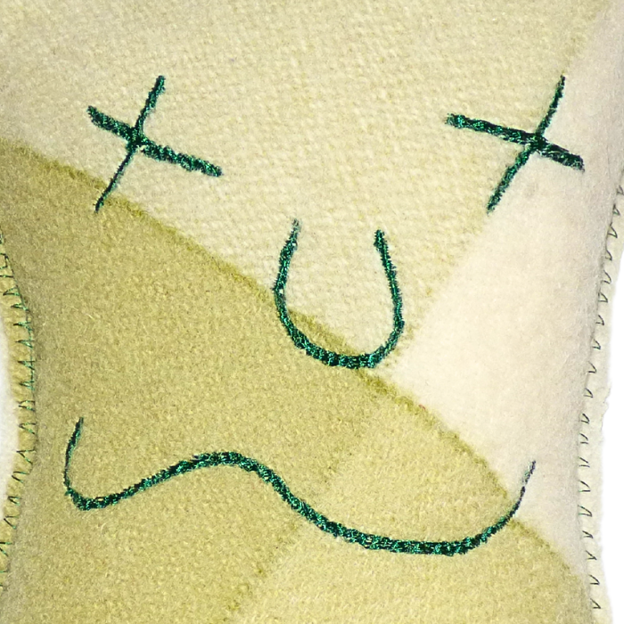 Cuddle Monster green & cream Large 