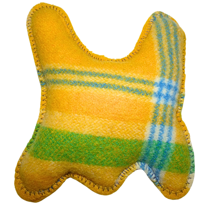 Cuddle Monster, small yellow, green & blue