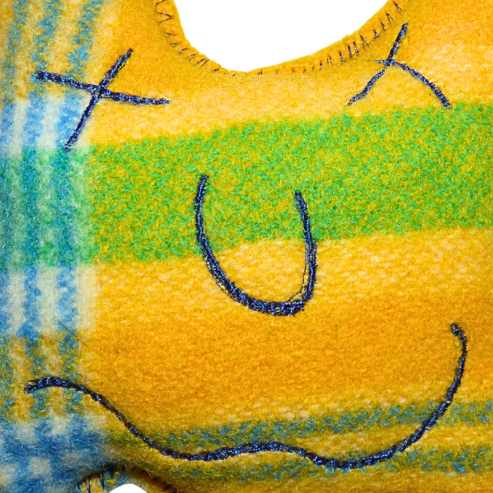 Cuddle Monster, small yellow, green & blue