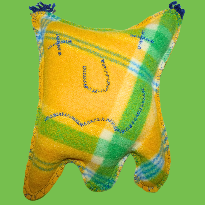 Cuddle Monster yellow, green & blue Large 