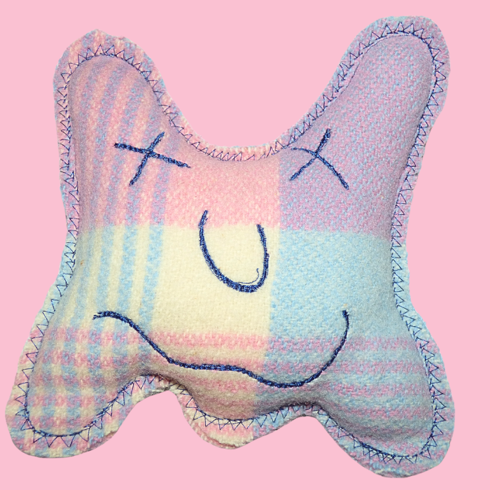 Cuddle Monster, small pink & blue