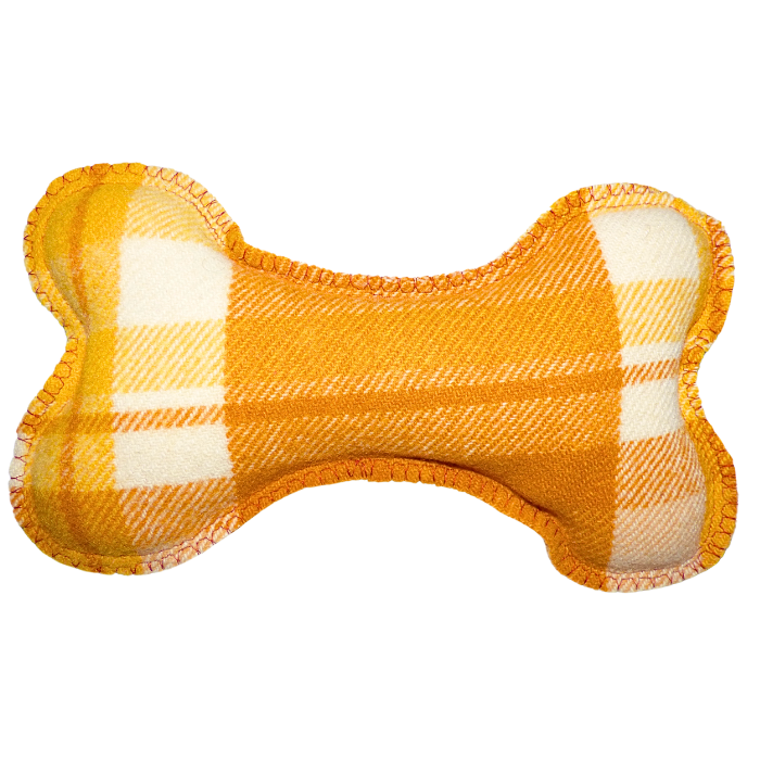 Dog Bone, Large orange & cream