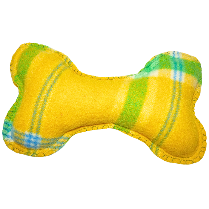 Dog Bone, Large green & yellow 
