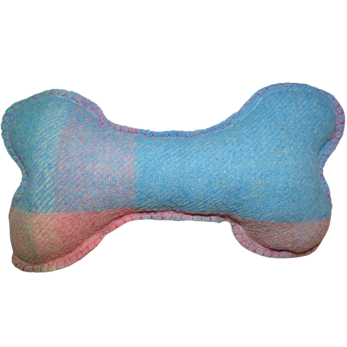 Dog Bone, Large green, blue & pink